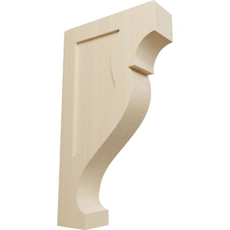 Ekena Millwork 3 1/8"W x 10"D x 18"H Extra Large Rockport Wood Corbel, Rubberwood CORW03X10X18RKRW